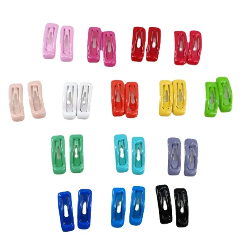 Colorful BB Clip Pet Hairpin Mini Square Clip Sweet Puppy Hairpin Dog Grooming Hair Accessory Supplies Random Color 2CM