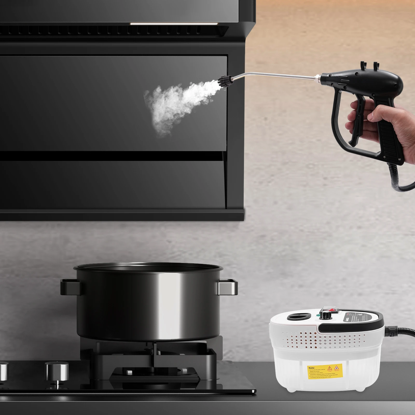 Limpador a vapor de alta temperatura, 2500w, 110v, 1,2l, máquina de limpeza a vapor para casa, ar condicionado, cozinha, capô, carro