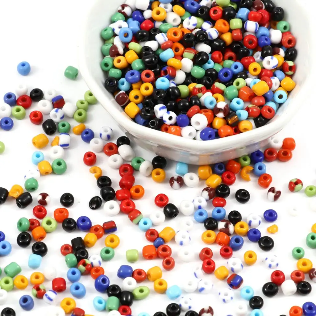 5100PCs/Packet Multicolor Glass Seed Beads Cylinder Loose Spacer Beads DIY Necklace Earrings Women Jewelry 4mm x 3mm