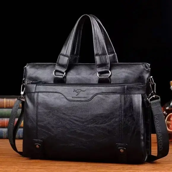 Cartella da uomo borsa per computer da 15 pollici cartella in pelle da uomo borsa a tracolla per laptop borsa da ufficio Casual sacoche una custodia per documenti
