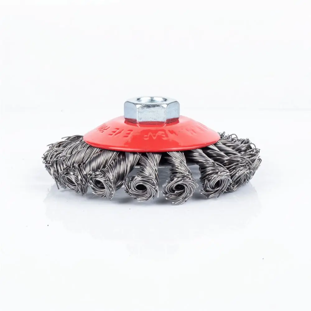 Steel Wire Cup Brush For Yongpin Angle Grinder Twisted Knot Metal Derusting Deburring Grinding Industrial Accessory