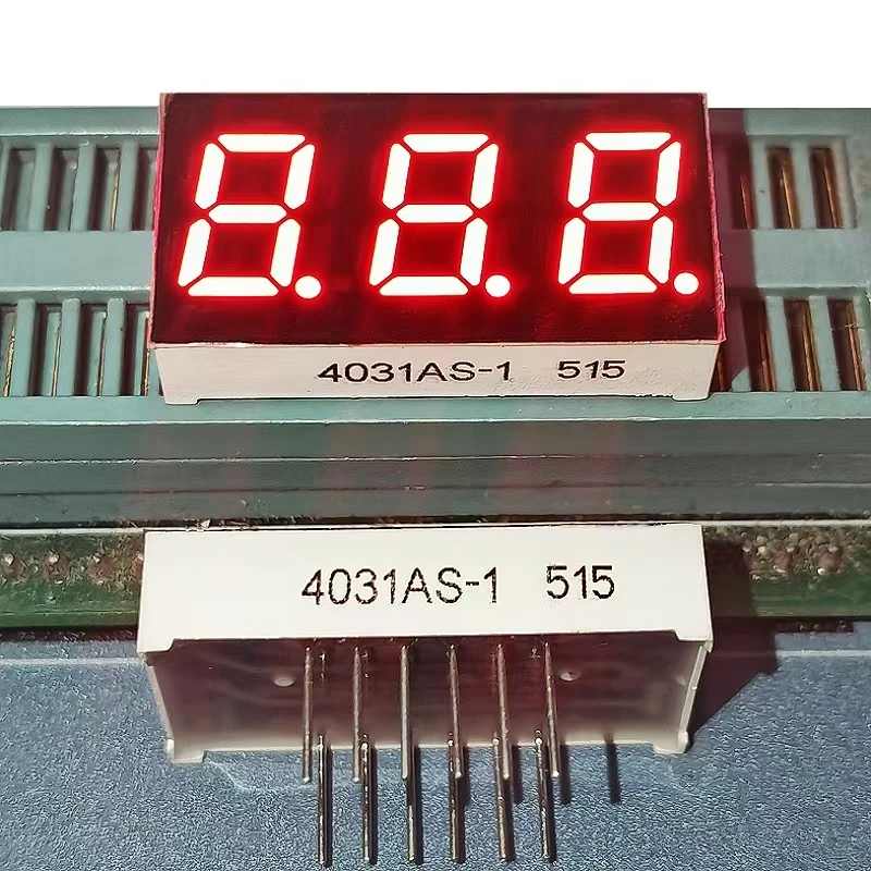 10PCS 0.4 Inch 3-Bit Red Light LED Digital Tube 4031BS Anode 4031AS Cathode Digital Tube 0.4 Inch 4031AS 4031BS