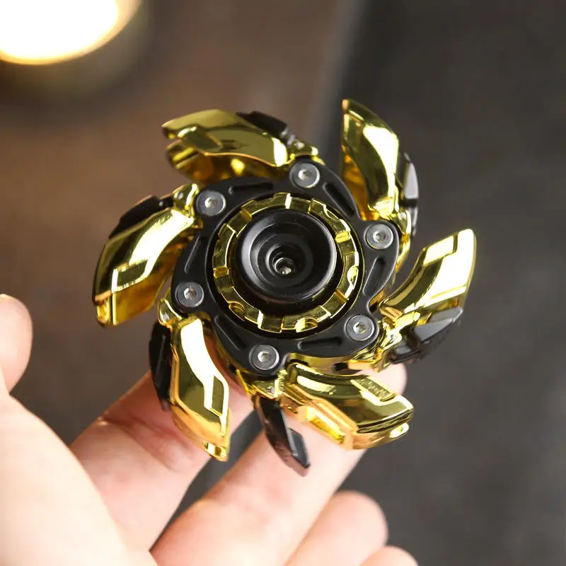 

Viral Metal Fidget Spinner Rotating Armor Alloy Steel EDC Gear Desk Toy for Kids Office Stress Relief Gadget Focus Anxiety Tool