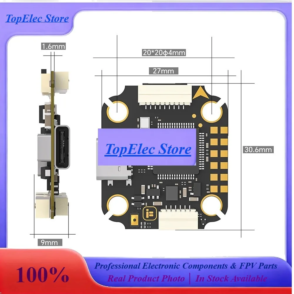 TopESsiFlight Borg F7 Mini Stack 4-8S With Borg Flight Controller / 32BIT Borg Mini 60A ESC Directly Inserted Into O4 AIR Unit