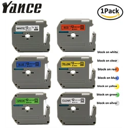 MK231 Label Tape 12mm Compatible for Brother PTouch M Tape M231 Black on White for PT-M95 PT-90 PT-65 M95 Label Printer labeller