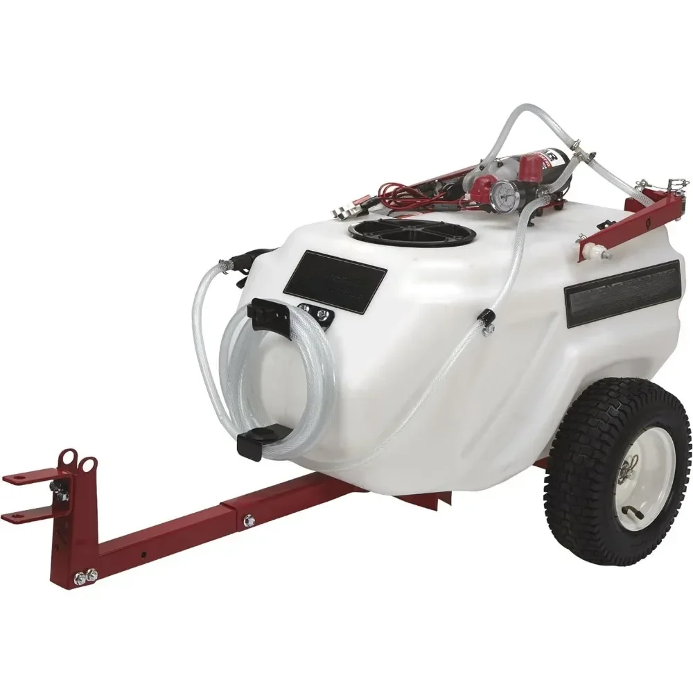 Tow-Behind Trailer Boom Broadcast and Spot Sprayer - 31-Gallon Capacity, 2.2 GPM, 12 Volt DC，Tow-Behind  Trailer Spot Sprayer