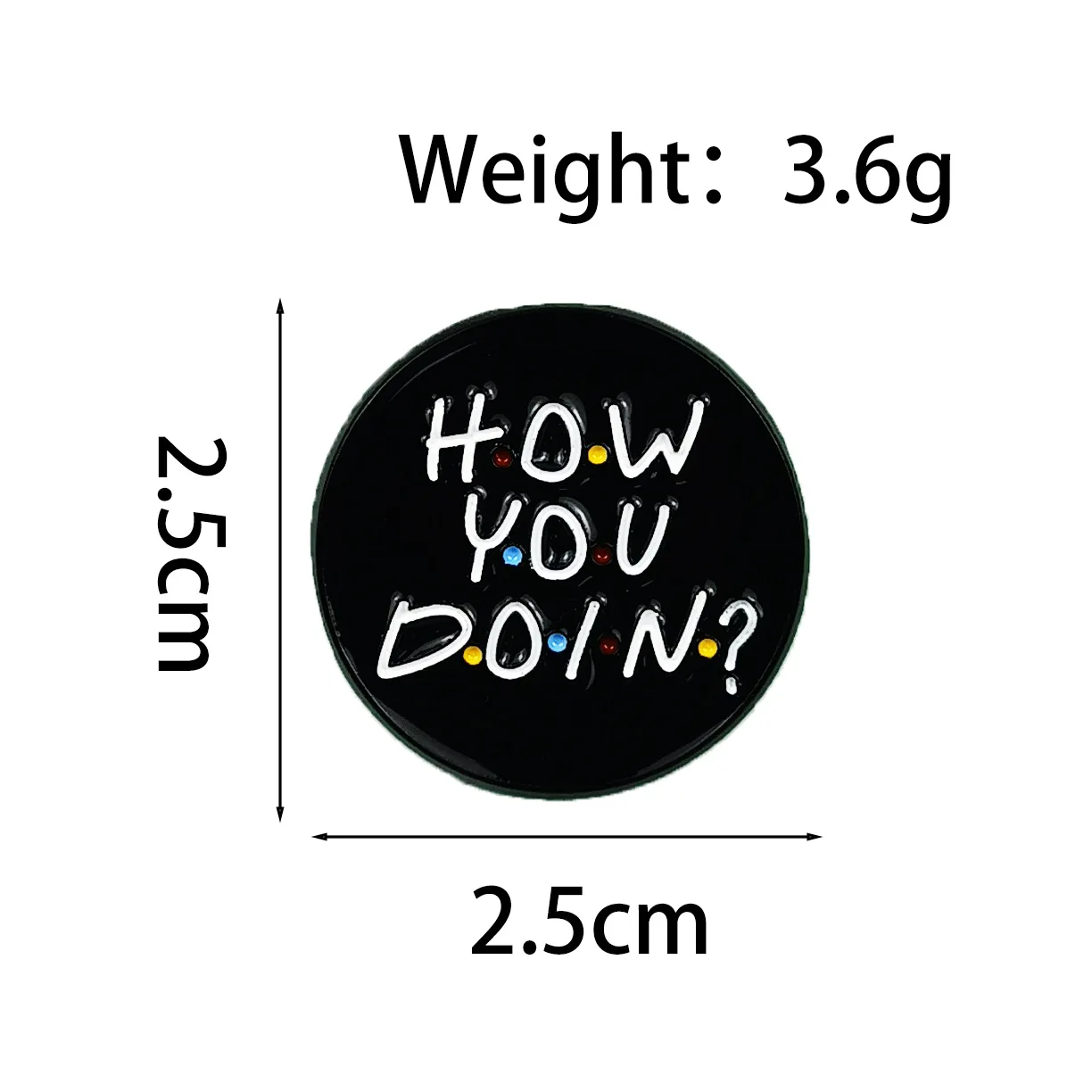 Круглая брошь с английской буквой, персонализированная капля масла, сплав, новый креативный многофункциональный рюкзак, значок, аксессуары для одежды, подарок