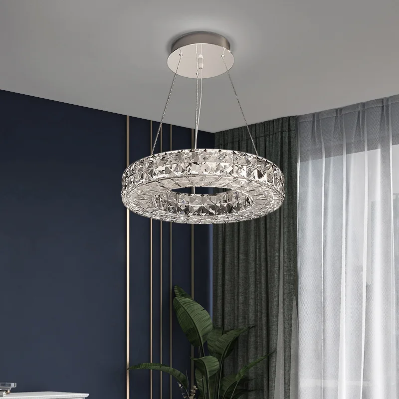 Imagem -04 - Lustre de Teto de Cristal para Sala Iluminação de Luxo Moderno Home Decor Aço Inoxidável Lustres 2023