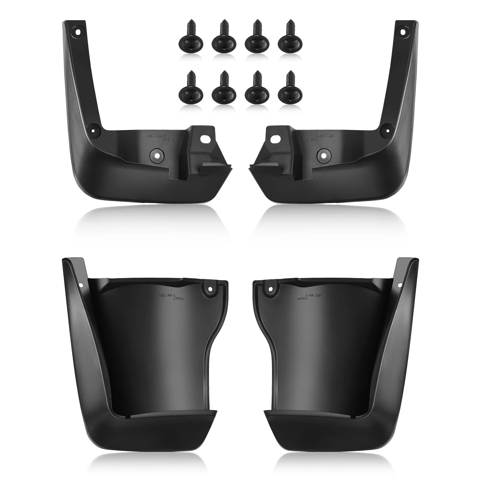 Mud Flaps Splash Guards 4PCS Front & Rear Side Mud Guards Compatible with Honda Accord Sedan 2008-2012 Without OEM Fender Flares