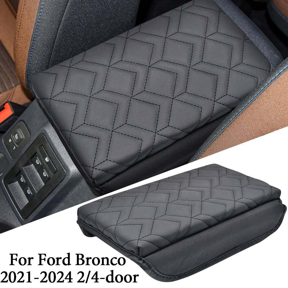 

Car Armrest Cover Pad For Ford Bronco 2021 2022 2023 2024 Center Console Car Arm Rest Box Anti-scratch Protector Mat Accessories