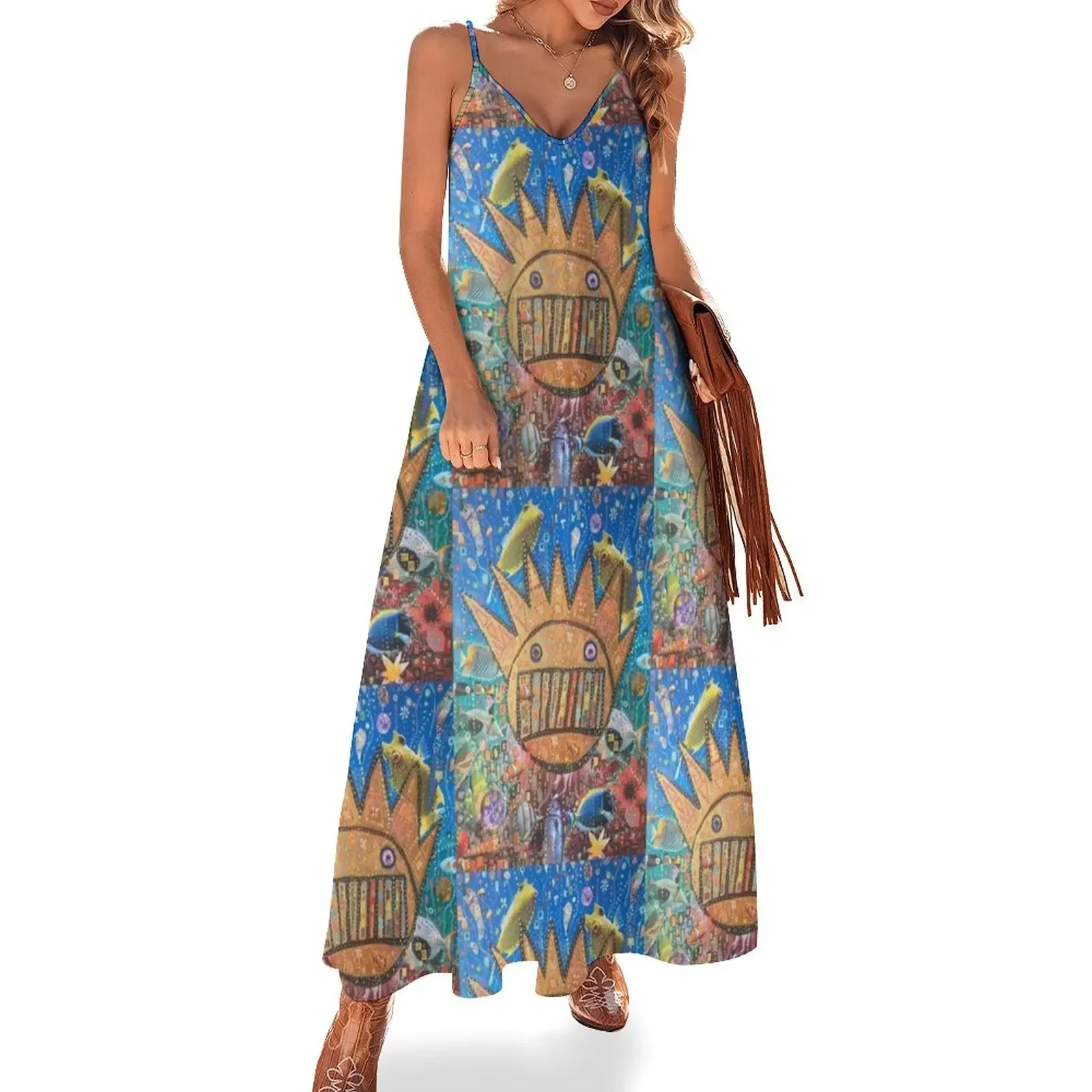 

BOOGNISH ART - WEEN Sleeveless Dress Dress woman Women long dress dresses summer dresses for women 2024