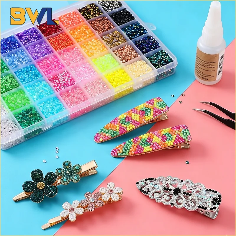 

40 Color Resin Flat-Back Sequins & Rhinestones DIY Hair Accessory Craft Supplies Nail Art Clothing Footwear Decor Accessories