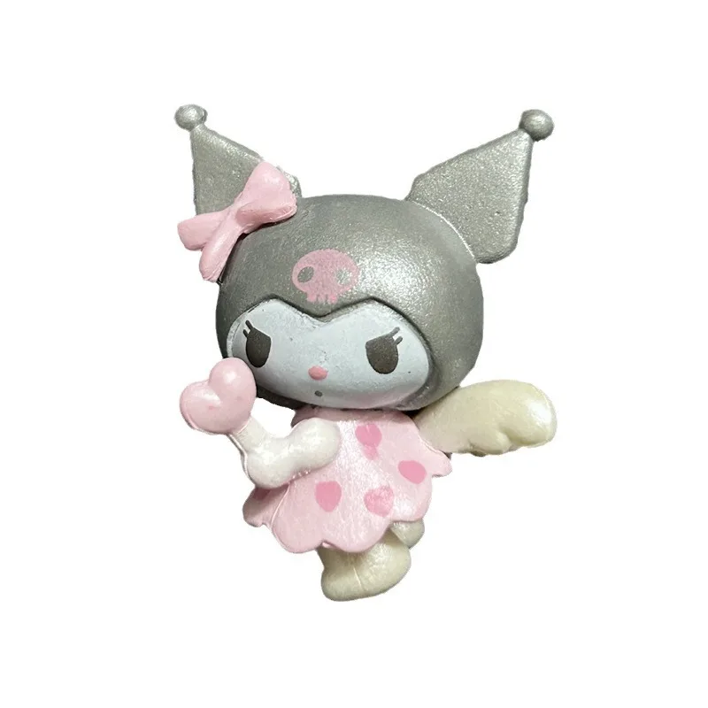 Sanrio anime melodia kuromi cinnamoroll kawaii diy figuras de ação decoração do bolo presentes para crianças brinquedo