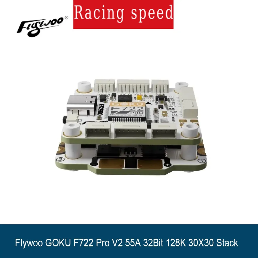 

Flywoo GOKU F722 Pro V2 55A 32Bit 128K 30X30 Stack Plug&Play O4 / O4 Pro for fpv drone diy parts