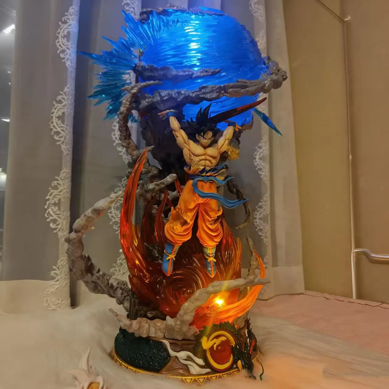 Figuras de Dragon Ball de 25 cm, Spirit Bomb Sou Goku, Figuras de Anime Super Saiya, Estatua de PVC, Muñeco de Acción, Modelo Coleccionable, Juguetes de Regalo