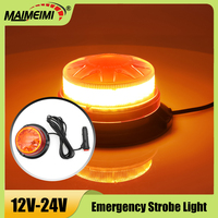 12V 24V Red LED Beacon Emergency Strobe Warning Flash Lights with Magnet For Trucks Cars Bus Forklift Ceiling Safety Signal Lamp