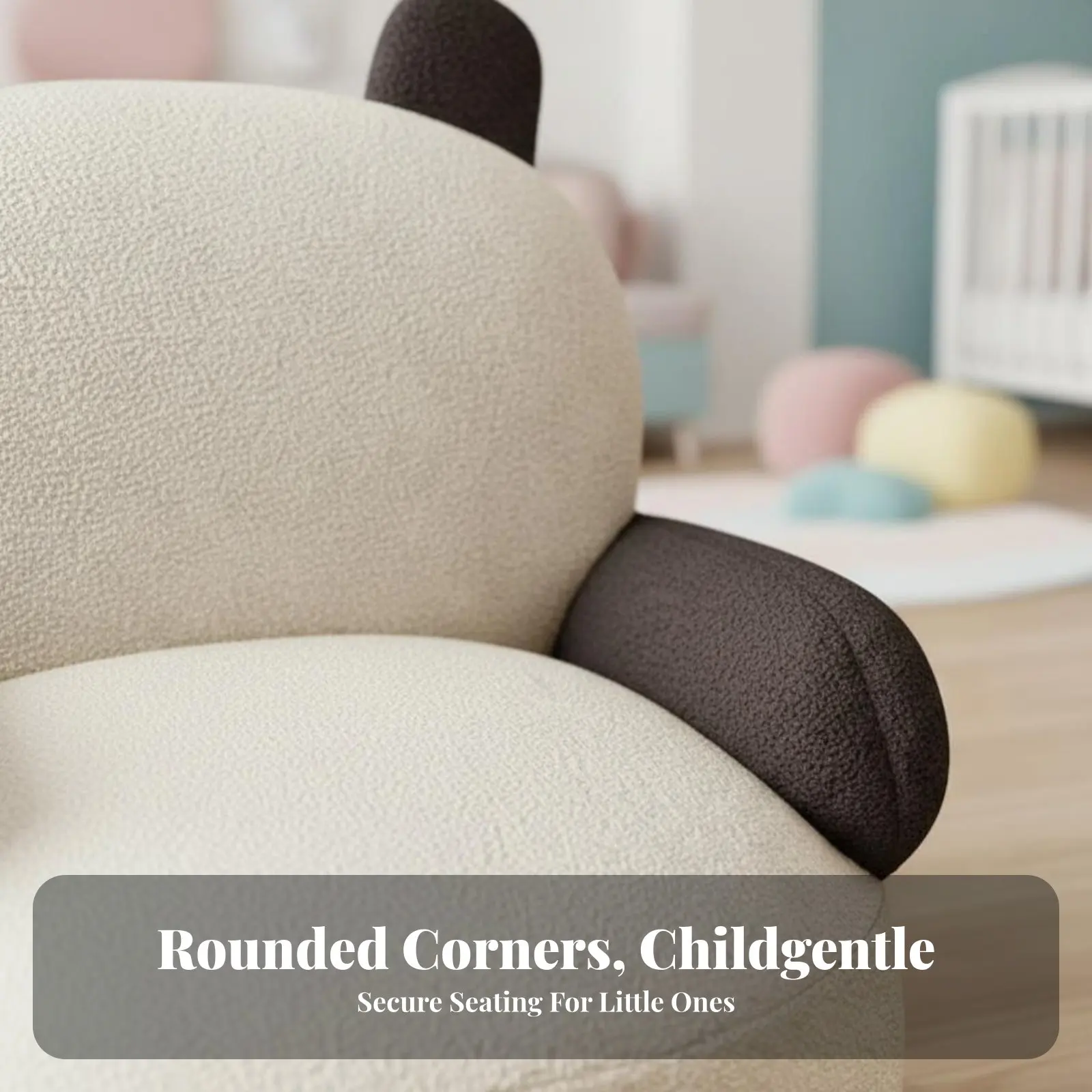 Panda-Shaped Armchair Cute Creature Design children's Furniture Lightweight Easy to Clean for Young Children, Bedroom, Nursery