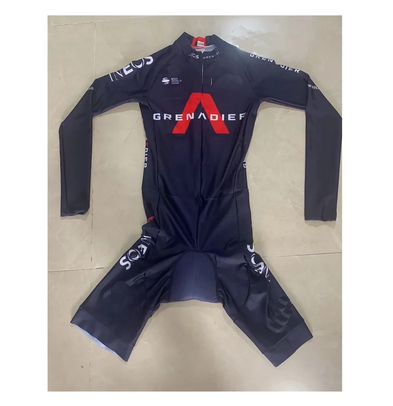 

LASER CUT Skinsuit INEOS GRENADIER TEAM Bodysuit LONG SLEEVE Cycling Jersey Bike Bicycle Clothing Maillot Ropa Ciclismo