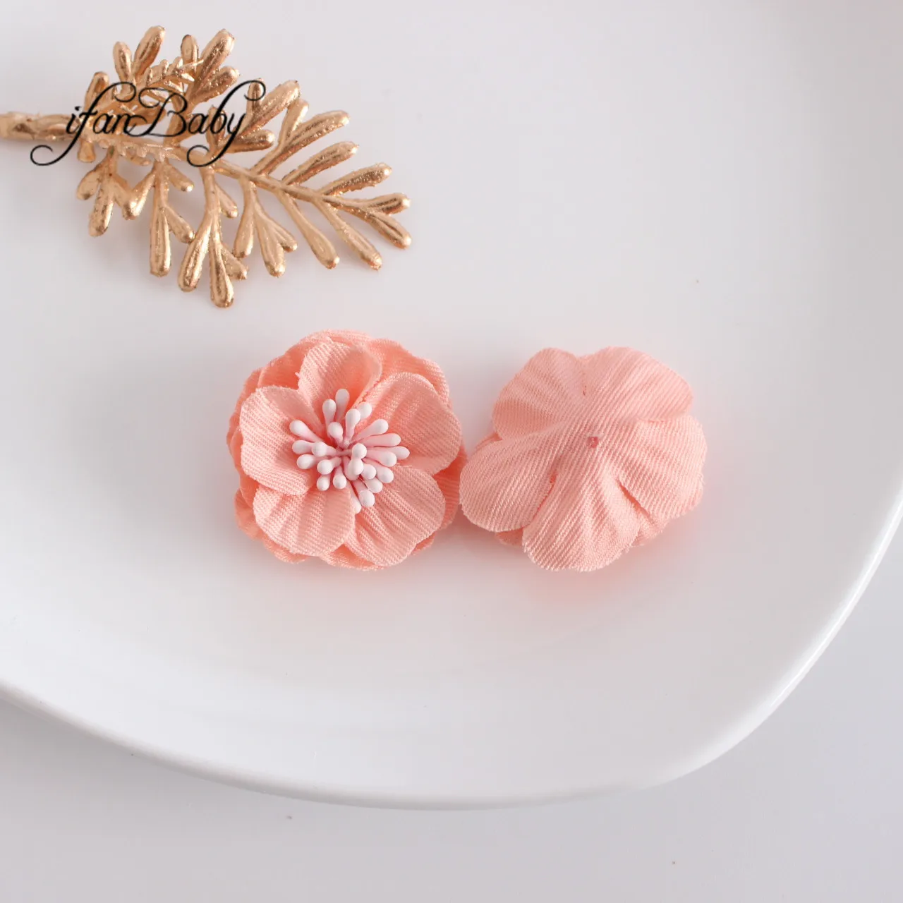 Fashion 3.5cm Fabric Hair Flowers Women Girl Flowers Decorate DIY Accessories For Hair Brooch Headband