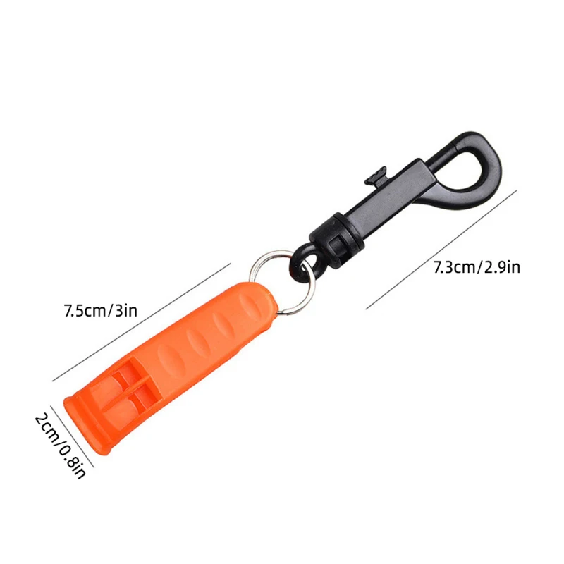 2pcs Emergency Whistle Safety Survival Whistle Signaling Whistle with Hook for Outdoor Camping Hiking