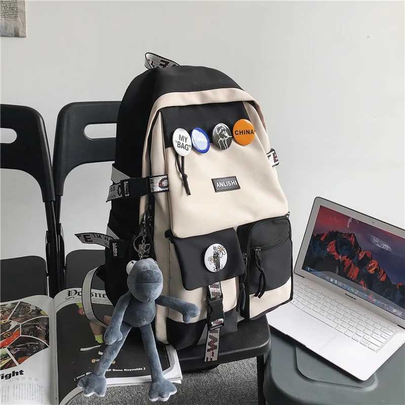 Tooling Men Women Backpack 2022 Female Large Capacity School Backpacks for Teens Harajuku Student School Bags Fashion Korean New