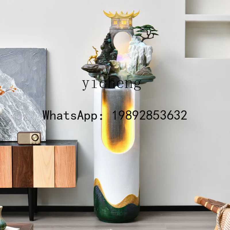 New Chinese Light Luxury Landscape Circulating Water Ornament Villa Living Room Entrance Home Decoration Gifts