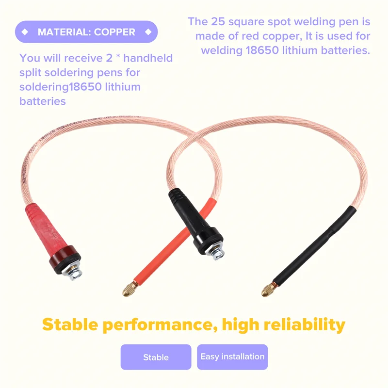 -A14E 銅スクエアハンドヘルドスポット溶接機ペン 25 18650 DIY バッテリーパック溶接ツール用