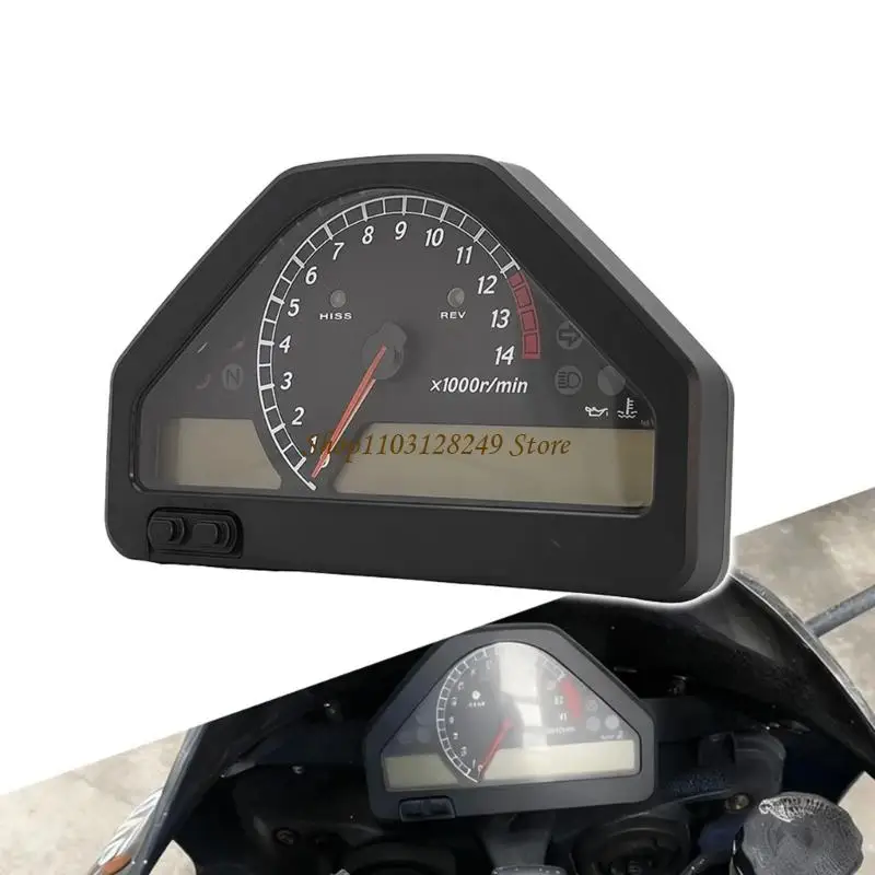 N5KD Bright LCD Motorcycle Speed Gauges with Tachometer Plastic Motorcycle Speedometer RPM Meter for Motor CBR1000RR 2004 to