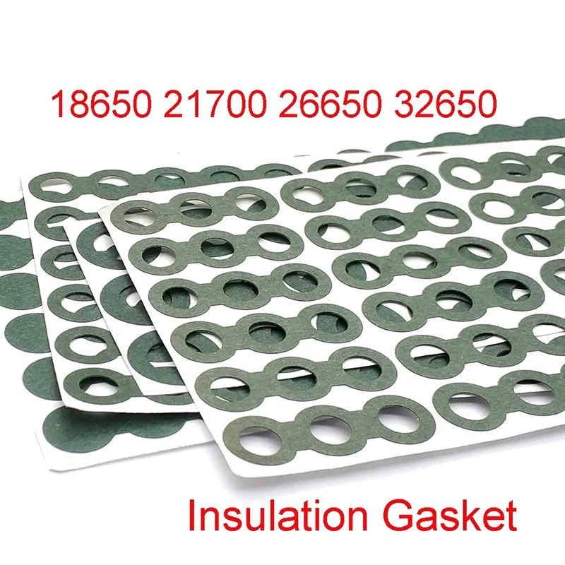 100pcs 18650 21700 Li-ion Battery Insulation Gasket Barley Paper Battery Pack Cell Insulating Glue Patch Electrode Insulated Pad
