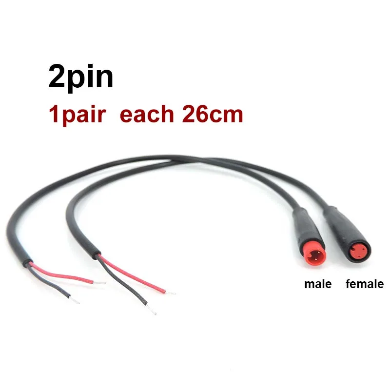 M6 2 3 4 5 Pin Stecker Elektrischer Steckverbinder Männlich Weiblich Roller Bremse Wasserdicht 6mm E-Bike Kabel Stecker Signalsensor Kabel