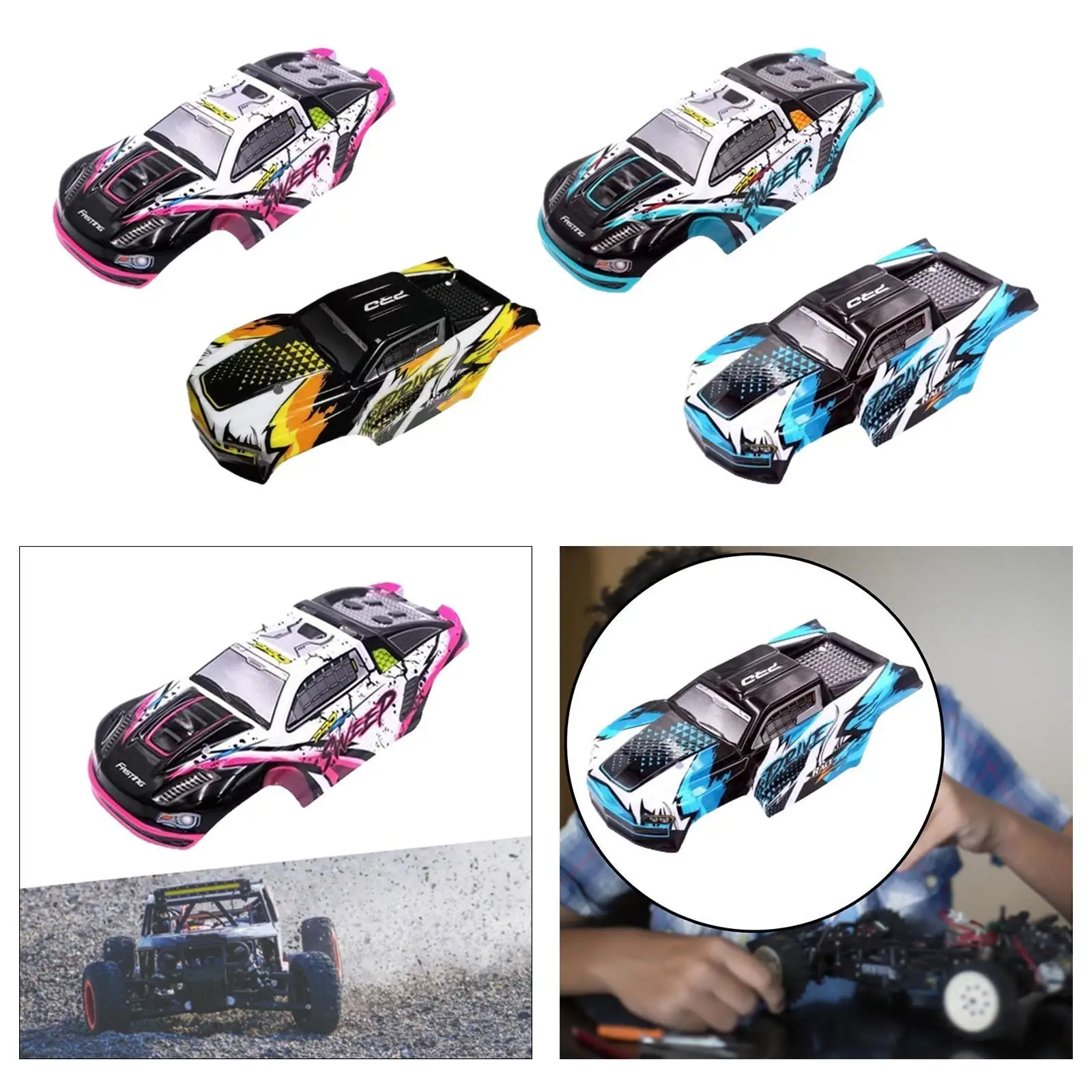 1/16 RC Auto Shell Body Upgrade Accessoires voor 16101 16102 Truck RC Voertuigen