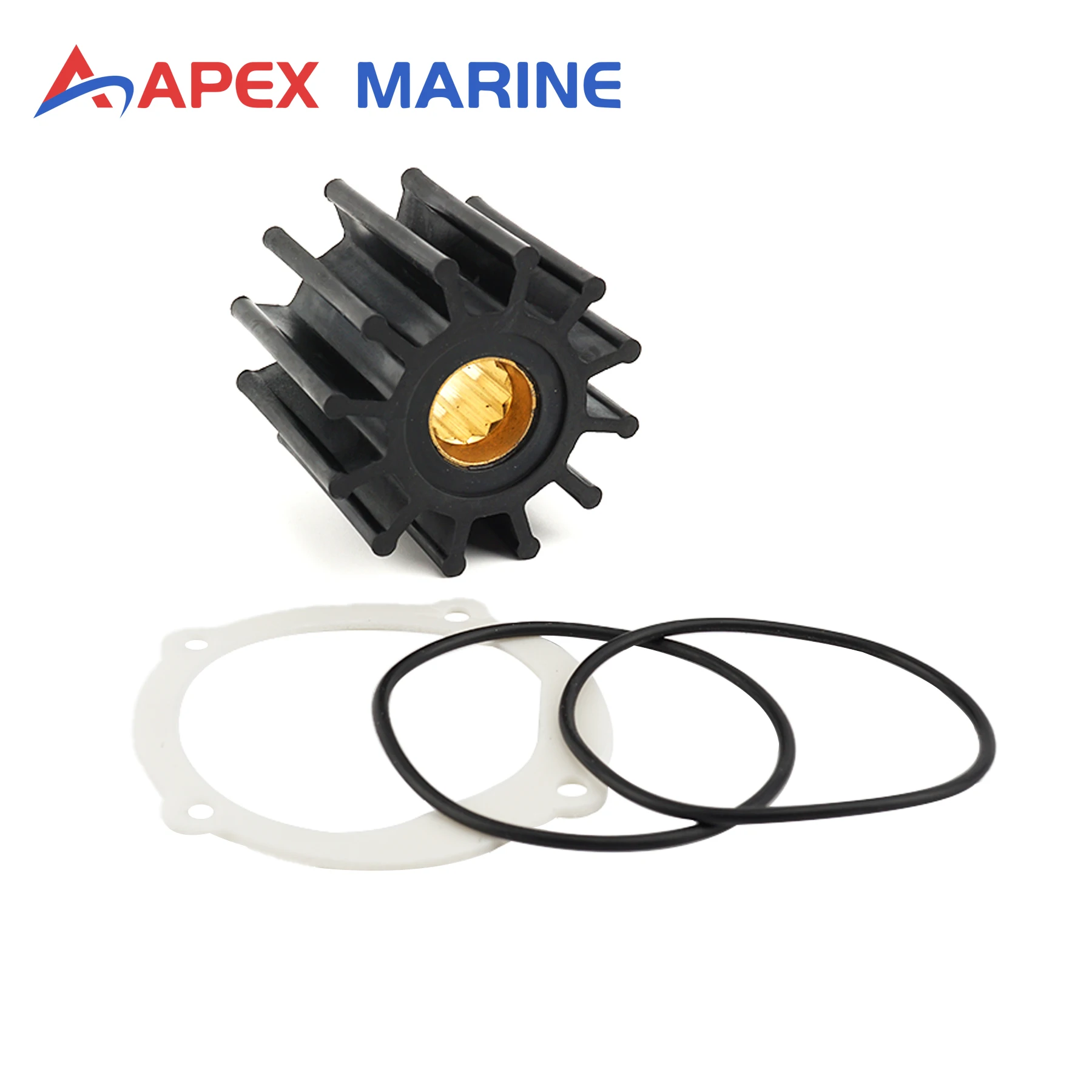 

Raw Sea Water Pump Impeller Repair Kit for Volvo Penta Marine Gas Engine Replace OEM Parts 21700445 21212799 3584350 22307636