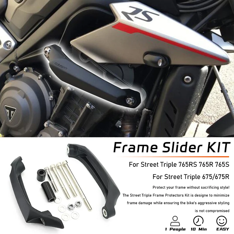 

NEW FOR Street Triple 765 R S RS 765S 765R 765RS 675 675R Motorcycle Engine Guard Crash Frame Slider Falling Protector Cover Kit