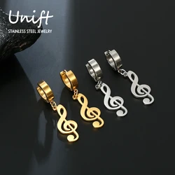 Unift Music Symbol Treble Clef Note Dangle Earrings Women Fashion Geometric Jewelry Friends Music Lover Student Graduation Gift