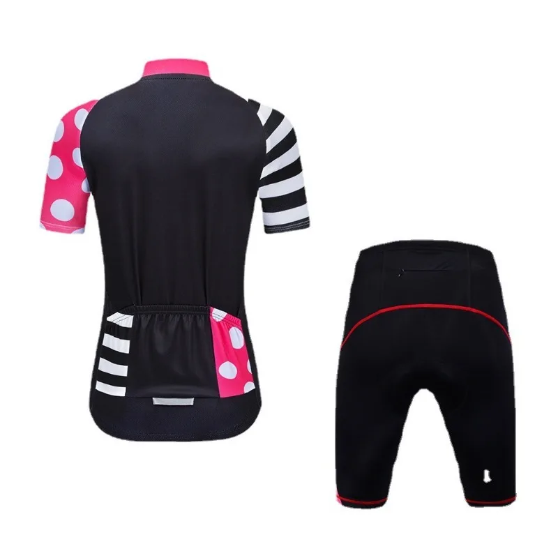 Summer Cycling Sets Womens Breathable Tops Comfortable Quick Drying Short Sleeve Suit Yoga Fitness Body Building Sets Female New