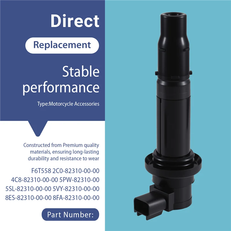 New Ignition Coil F6T558 5PW-82310-00 For MT-07 YZF R6 R6S R1 FZ1 FZS1 FZ8 V-MAX 5SL-82310-00 Ignition Coil For
