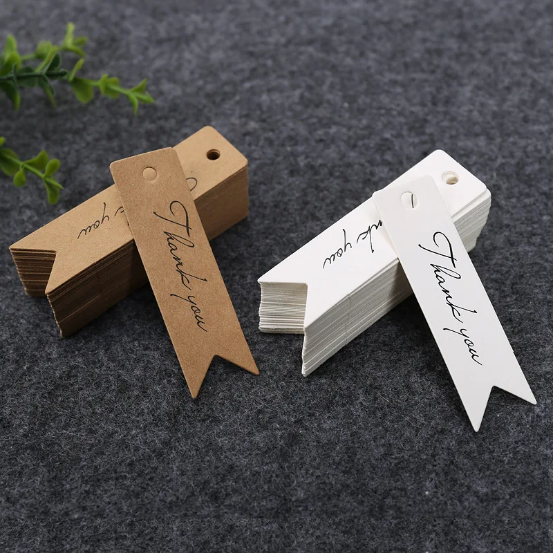 50Pcs Thank You Tag Gift Box Packaging Labels Decoration for DIY Wedding Guest Gift Birthday Party Paper Tags Gift Listing Card