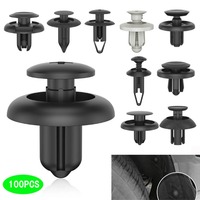100pcs Universal Car Card Fastener Firmware Tire Bolt Hood Individual Pack Trunk Bumper Expansion Rivet Multiple Models Internal
