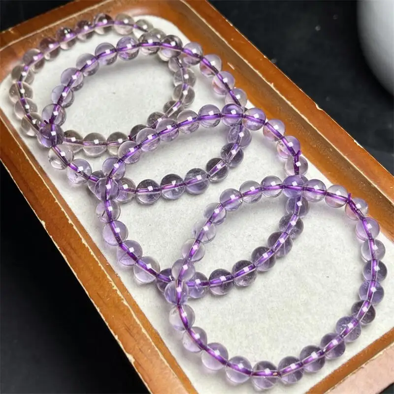 

Natural Ametrine Bracelet Men Handmade Stretch Rope Luxury Jewelry Energy Healing Reiki Gift 1PCS 7/8MM