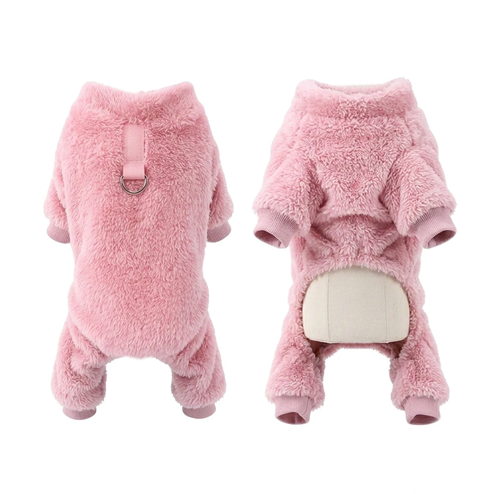 Winter Warme Haustierkleidung Weicher Flanell Hundeoverall Welpen Katzen Vierbeiner-Jacke Mantel für Kleine Mittelgroße Hunde Chihuahua Yorkie Outfit – Detail 6