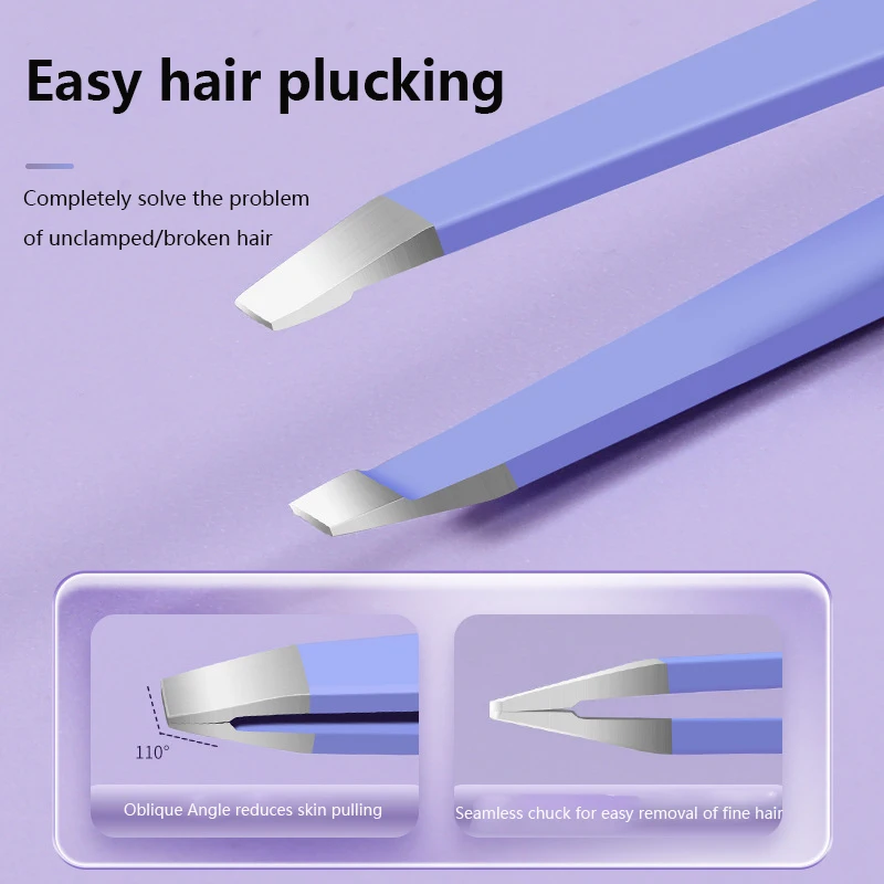 High-Quality Eyebrow Tweezer Positive Oblique Eyebrow Clipper Stainless Steel Tweezers Eyebrow Clipper Set Beauty Tools