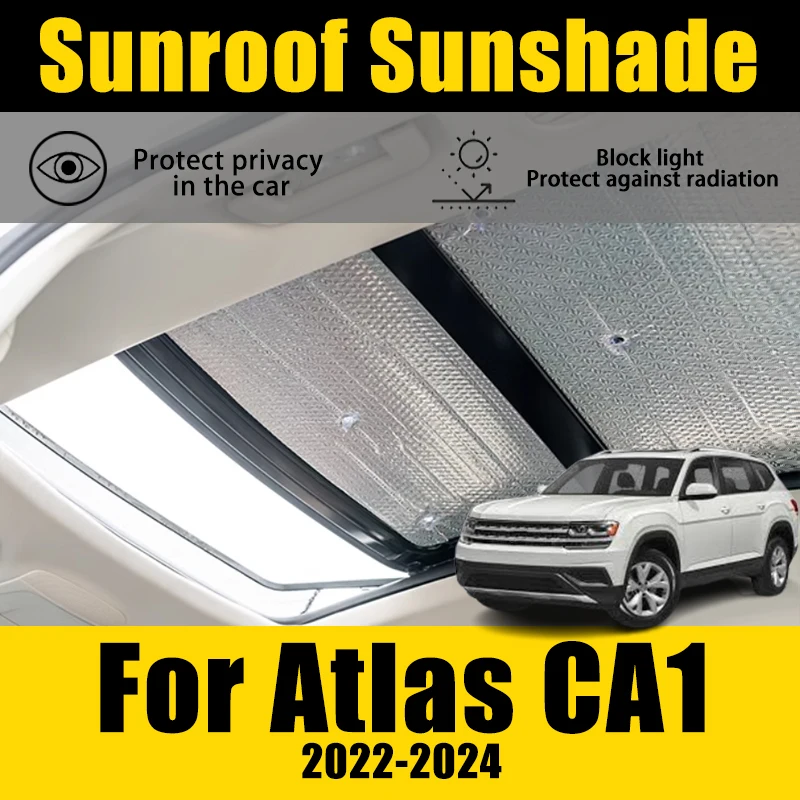 

2PCS Car Sunroof Sunshades For VW Volkswagen Atlas CA1 Teramont 2018~2024 2023 Sun Protection Windows Sun Blinds Car Accessories