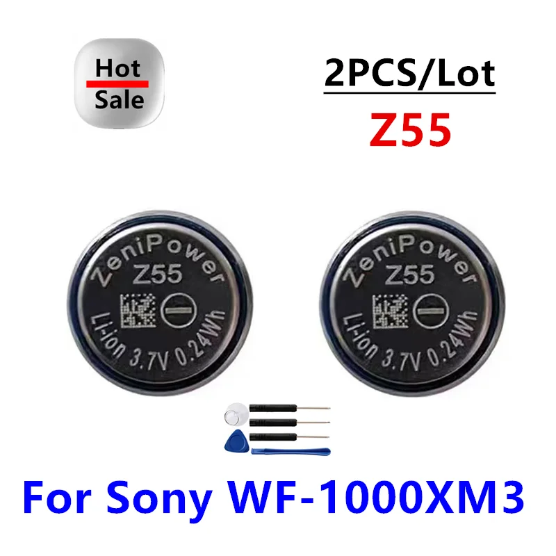 2Pcs/Lot Replacement Headset Battery For Sony WF-1000XM3 WF-1000XM4 WF-1000XM5 Z55H Z55 Z55FH original for ZeniPower