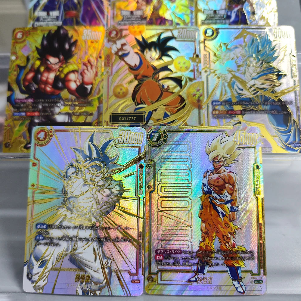 Selbstgemachte Dragon Ball Japanische Son Goku Goten Gohan Vegito FP-001 FB01-140 FB05-119 Energiemarkierer-Sammelkarten Spielzeug