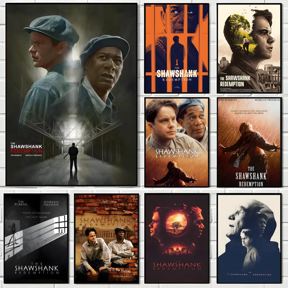Movie T-The Shawshank Redemption Poster Aesthetic Wall Art Canvas Poster Room Decoration Items Bedroom Decor