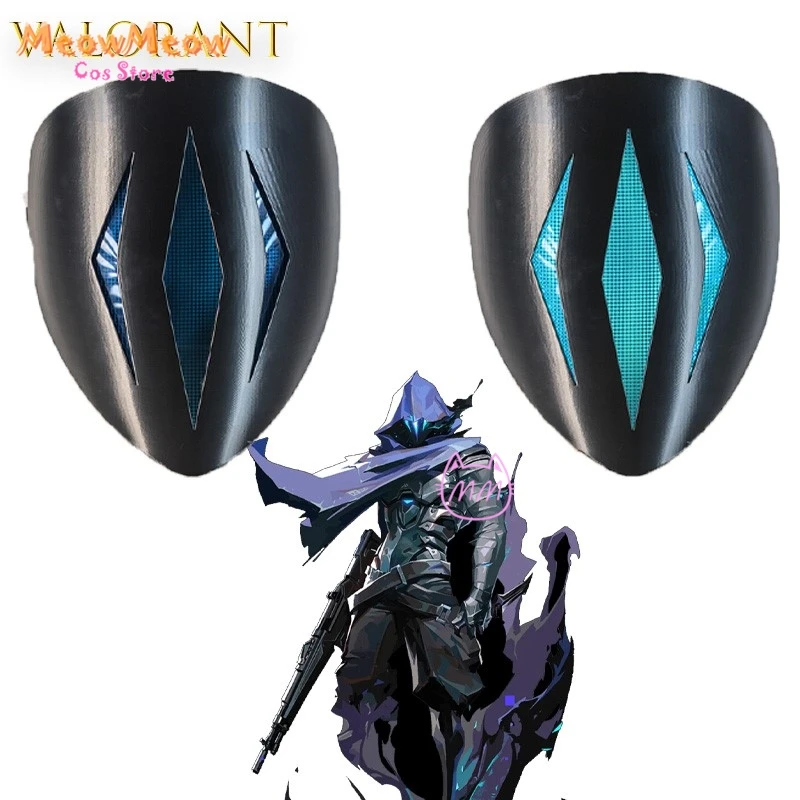 VALORANT Omen Paranoia Glowing Helmet Cosplay Wearable Mask DIY Prop Replica Halloween Gothic Wear Masquerade  Halloween Anime