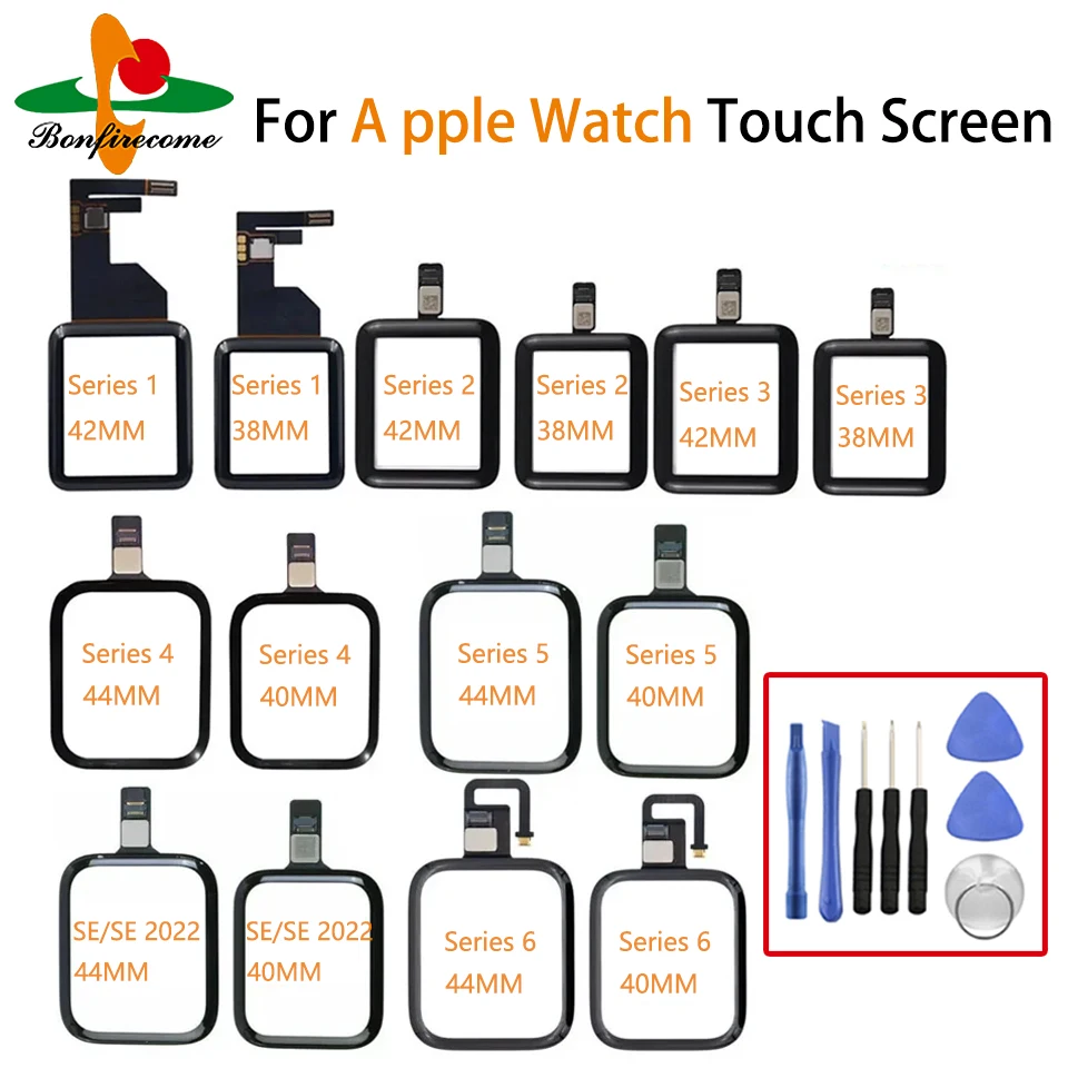 

Touch Screen Front Outer Glass Lens Panel With OCA For Apple Watch series SE 1 2 3 4 5 6 38mm 42mm 40mm 44mm Repair