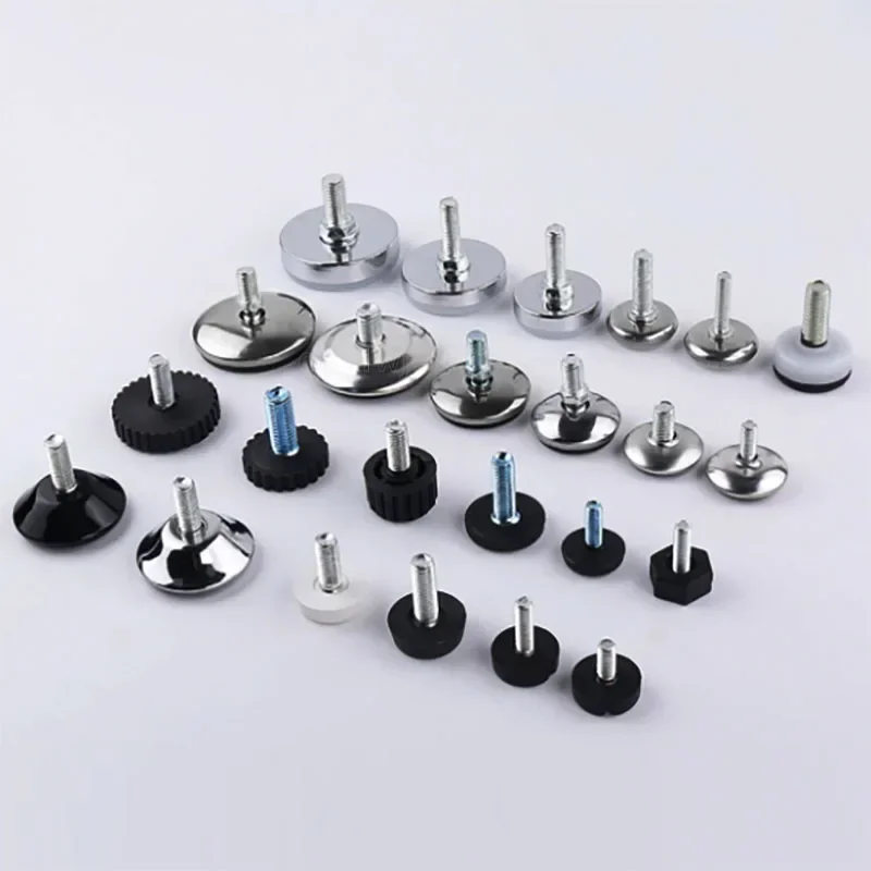 M6 M8 M10 Adjustable Leveling Chair Leg Feet Furniture Mat Screw-in Base Sofa Bed Cabinet Table Floor Protector Anti-slip Pad