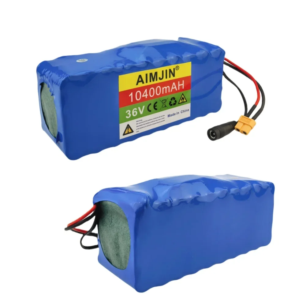 36V Battery 10400mAh High capacity 10S4P 18650 Lithium ion Battery Pack 10.4Ah 500W 1000W For Electric Scooter BMS 2A Charger