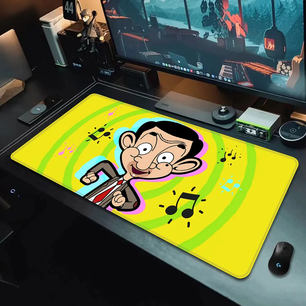 Funny Mr Bean Cartoon Mousepad HD Printing Computer Gamers Locking Edge Non-slip Mouse Pad XXL90x40cm Keyboard PC Desk Pad